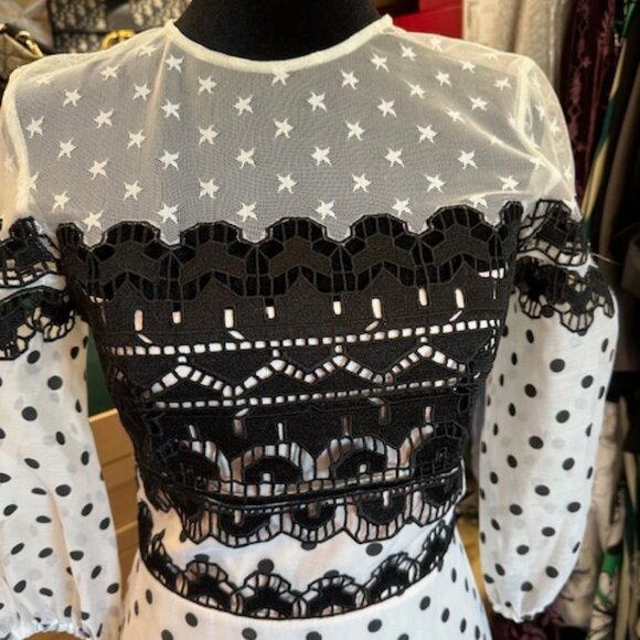 Temperley London Polka Dot Print Size 4 Dress - Picture 3 of 8